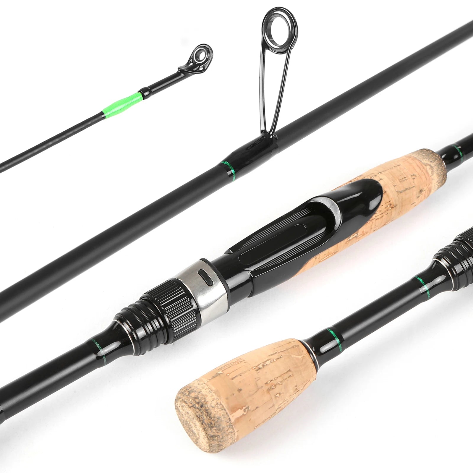 Viagem portátil Spinning Vara De Pesca, Fibra De Carbono Leve, 4 Peças De Pesca Pólo, Vara De Pesca Telescópica, Ferramentas De Pesca, 2024
