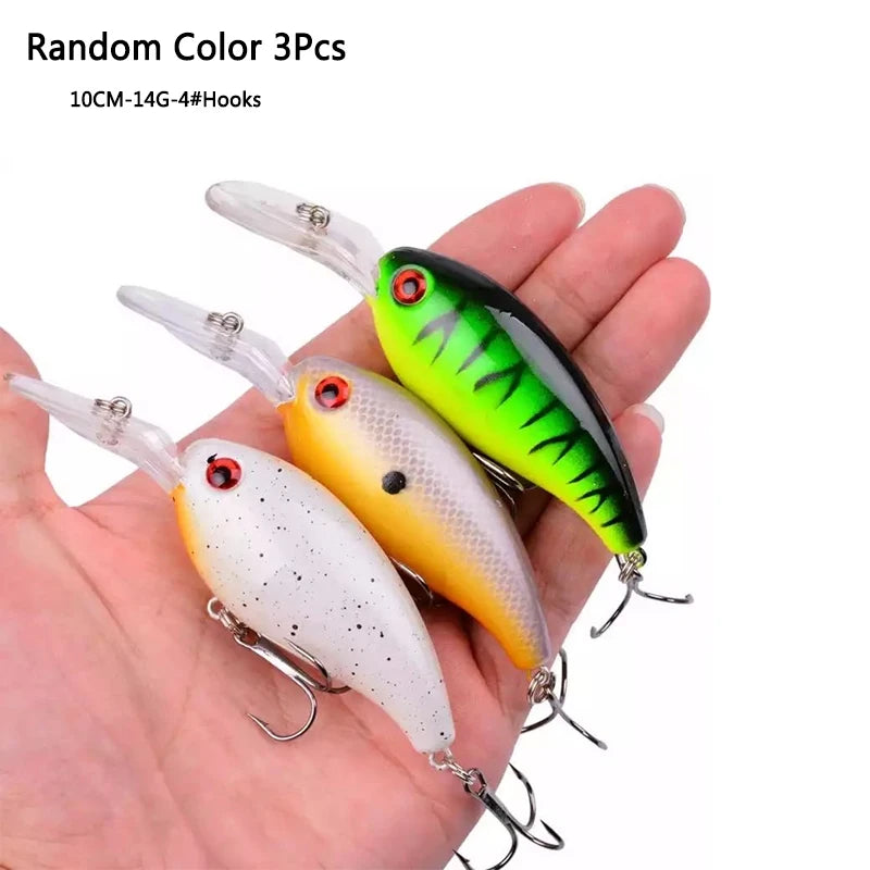Crankbaits conjunto de cores misturadas isca de pesca lote minnow wobbler baixo swimbait mar nadar iscas duras afundando equipamento pesca