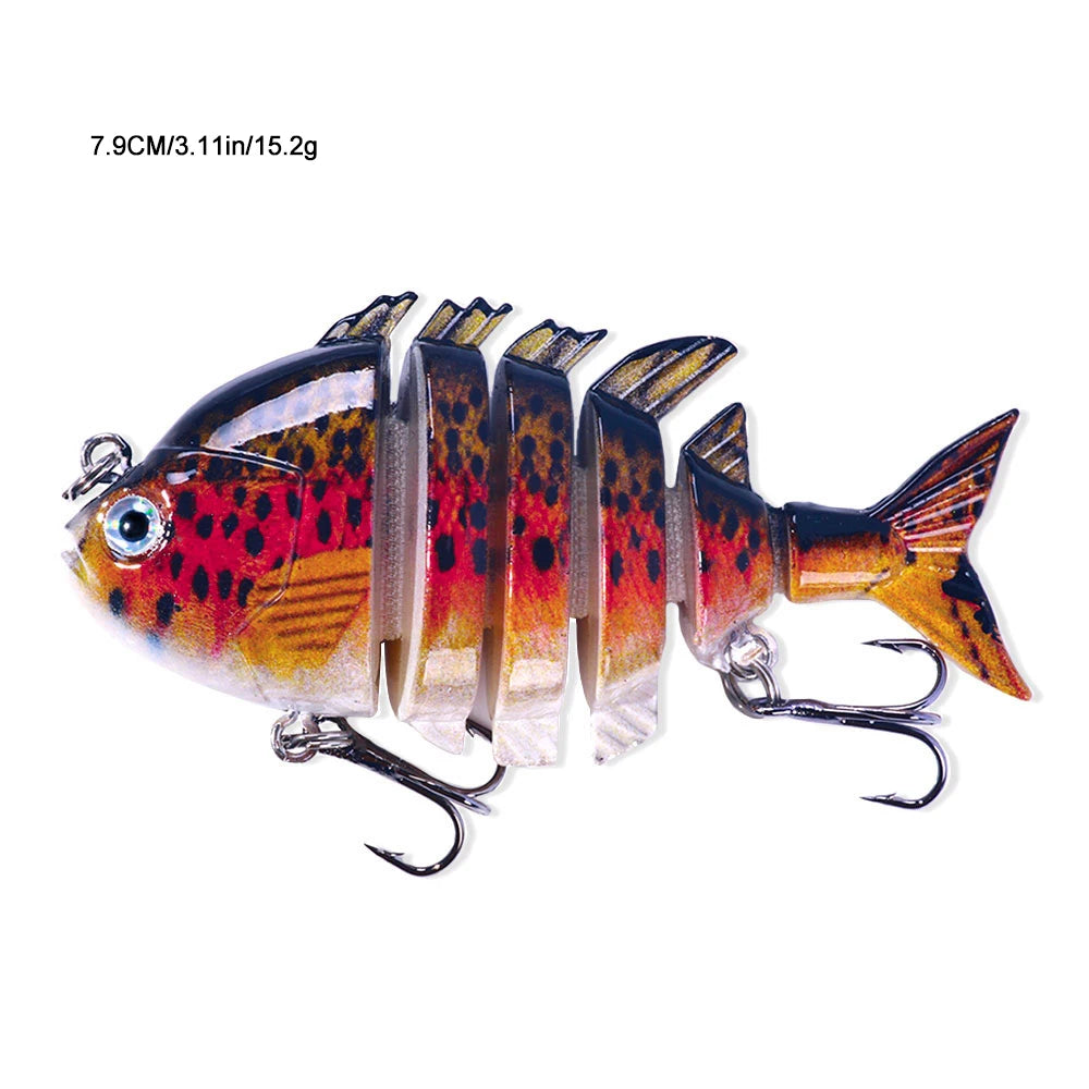 Iscas de pesca swimbait forma de tilápia realista 6.35cm-9.3g isca dura 63mm 9.3g isca com gancho agudo iscas multiarticuladas para baixo