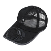 Novidade ventilador de refrigeração chapéu de beisebol solar esporte ao ar livre bonés chapéu de praia solar verão acampamento caminhadas chapéu de viagem recarregável