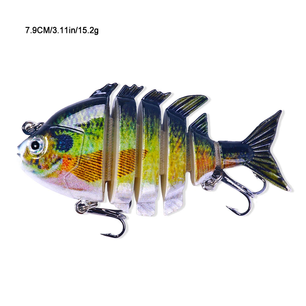 Iscas de pesca swimbait forma de tilápia realista 6.35cm-9.3g isca dura 63mm 9.3g isca com gancho agudo iscas multiarticuladas para baixo