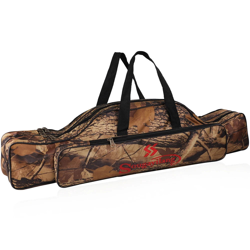 Sougayilang saco de vara de pesca 80cm 120cm portátil náilon sacos de equipamento de pesca grande capacidade saco de acessórios de pesca
