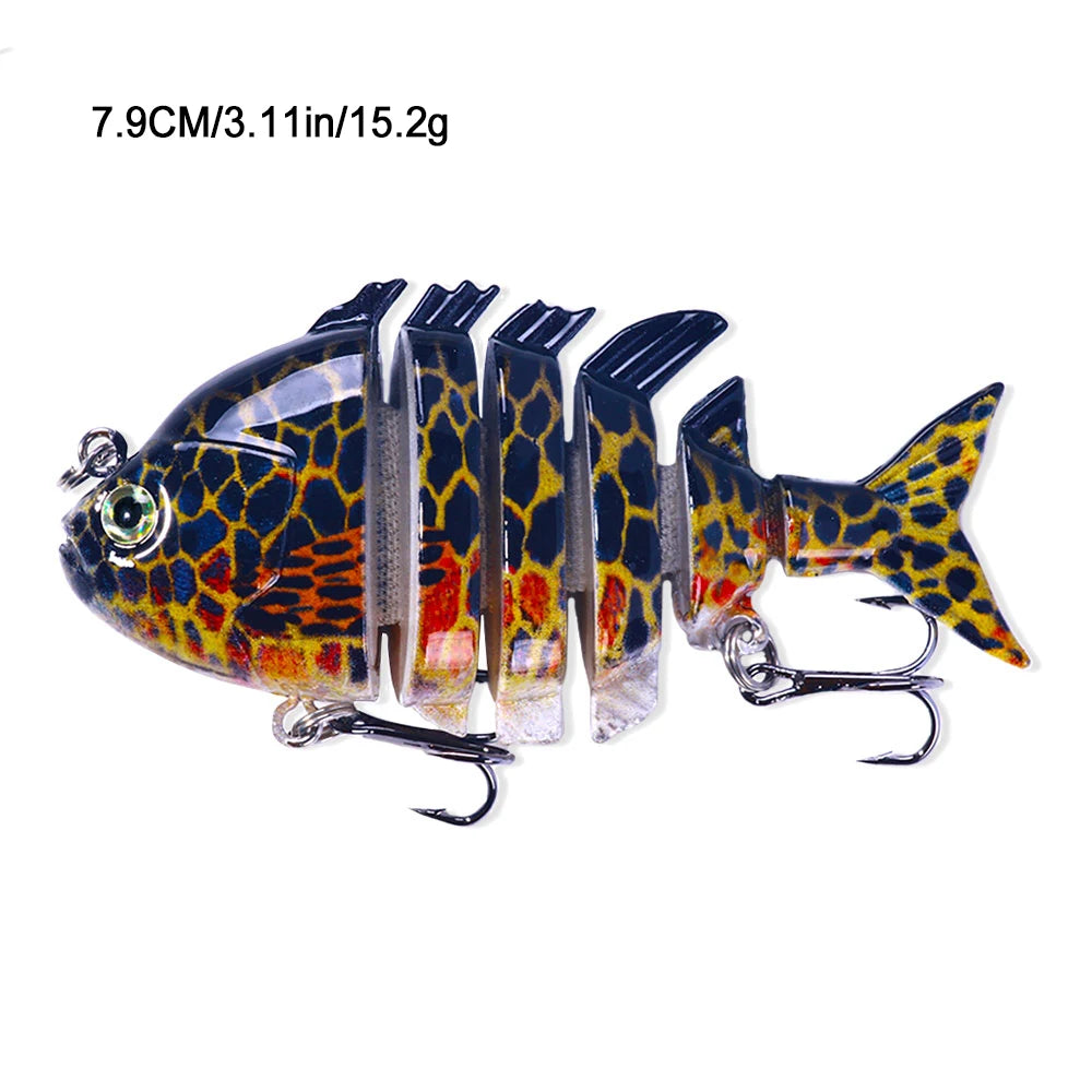Iscas de pesca swimbait forma de tilápia realista 6.35cm-9.3g isca dura 63mm 9.3g isca com gancho agudo iscas multiarticuladas para baixo