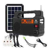 Kit gerador de painel de energia solar portátil com 3 lâmpadas led acampamento ao ar livre caminhadas iluminação solar pequeno sistema doméstico