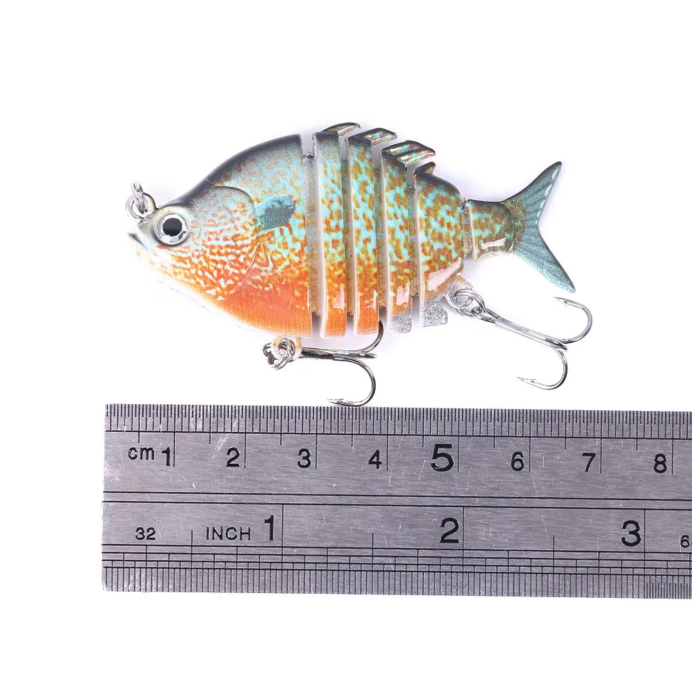 Iscas de pesca swimbait forma de tilápia realista 6.35cm-9.3g isca dura 63mm 9.3g isca com gancho agudo iscas multiarticuladas para baixo