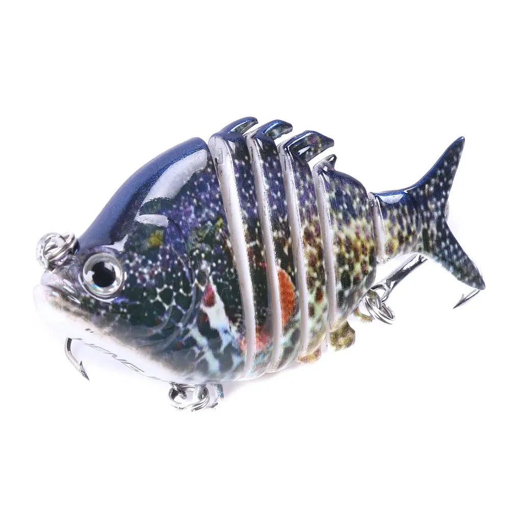Iscas de pesca swimbait forma de tilápia realista 6.35cm-9.3g isca dura 63mm 9.3g isca com gancho agudo iscas multiarticuladas para baixo