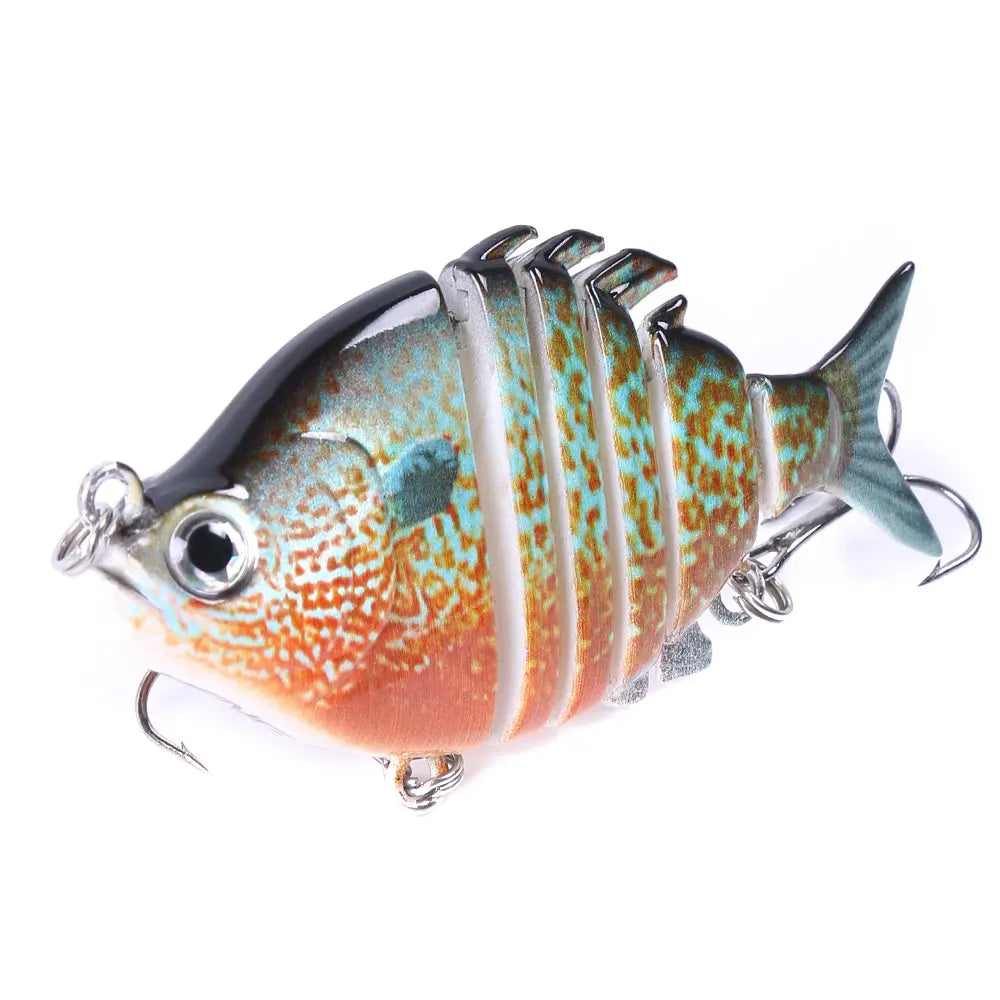 Iscas de pesca swimbait forma de tilápia realista 6.35cm-9.3g isca dura 63mm 9.3g isca com gancho agudo iscas multiarticuladas para baixo
