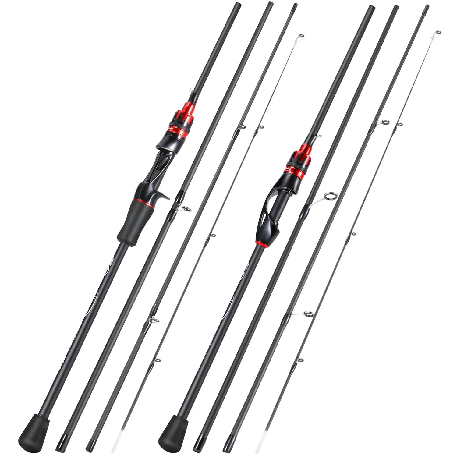 Sougayilang-Casting Spinning Fishing Rod, Ultraleve Carbon Fiber Rod, Pole 4 Seção com EVA Handle, Isca Peso 0.8-5g, 2.1m