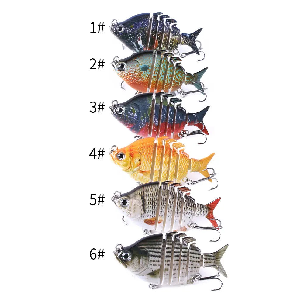 Iscas de pesca swimbait forma de tilápia realista 6.35cm-9.3g isca dura 63mm 9.3g isca com gancho agudo iscas multiarticuladas para baixo