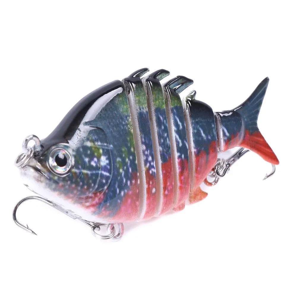 Iscas de pesca swimbait forma de tilápia realista 6.35cm-9.3g isca dura 63mm 9.3g isca com gancho agudo iscas multiarticuladas para baixo
