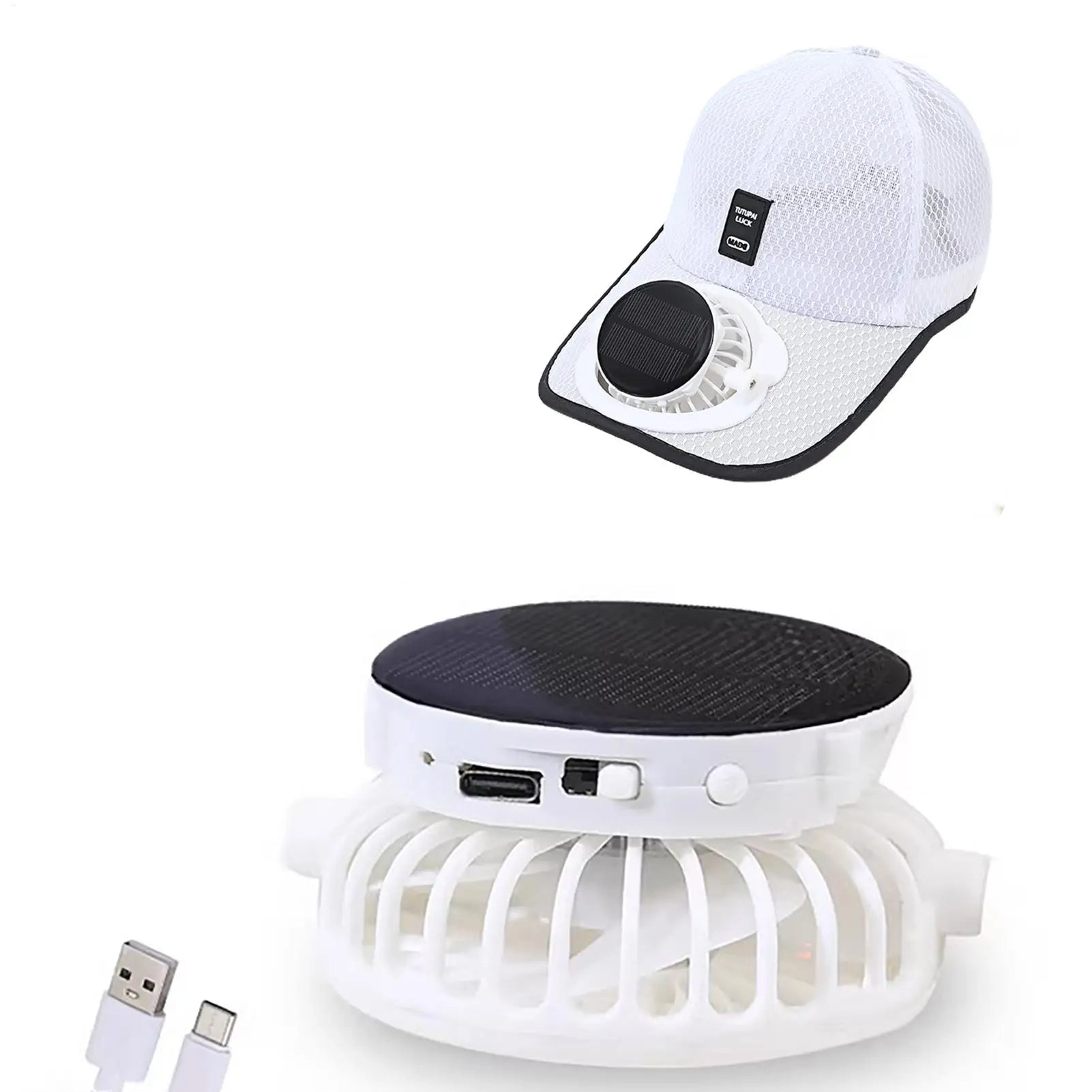 Novidade ventilador de refrigeração chapéu de beisebol solar esporte ao ar livre bonés chapéu de praia solar verão acampamento caminhadas chapéu de viagem recarregável