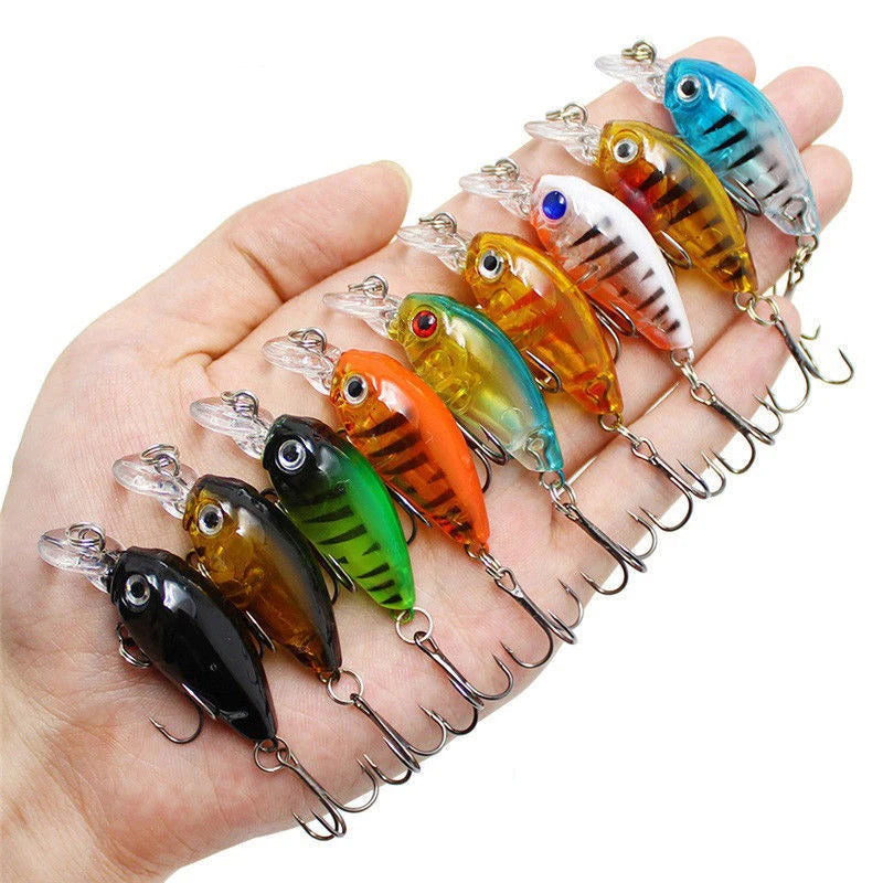 Crankbaits conjunto de cores misturadas isca de pesca lote minnow wobbler baixo swimbait mar nadar iscas duras afundando equipamento pesca