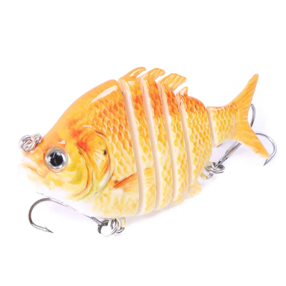 Iscas de pesca swimbait forma de tilápia realista 6.35cm-9.3g isca dura 63mm 9.3g isca com gancho agudo iscas multiarticuladas para baixo