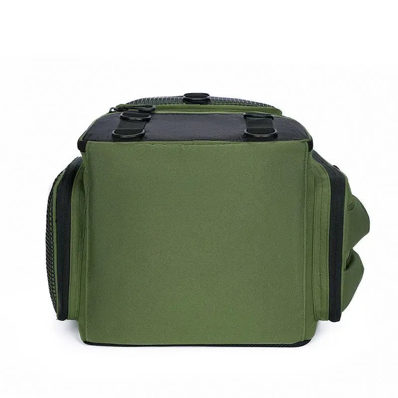 Bolsa de pesca 50l com suporte para vara, bolsa de peito para equipamento de peixe, organizador de isca, mochila de armazenamento, acampamento ao ar livre, caminhadas, mochila grande