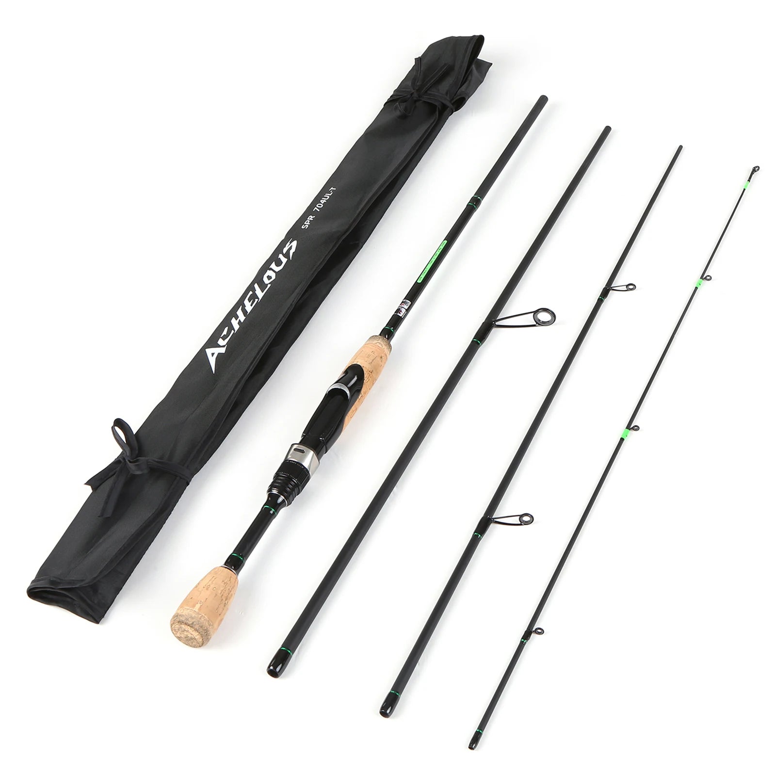 Viagem portátil Spinning Vara De Pesca, Fibra De Carbono Leve, 4 Peças De Pesca Pólo, Vara De Pesca Telescópica, Ferramentas De Pesca, 2024