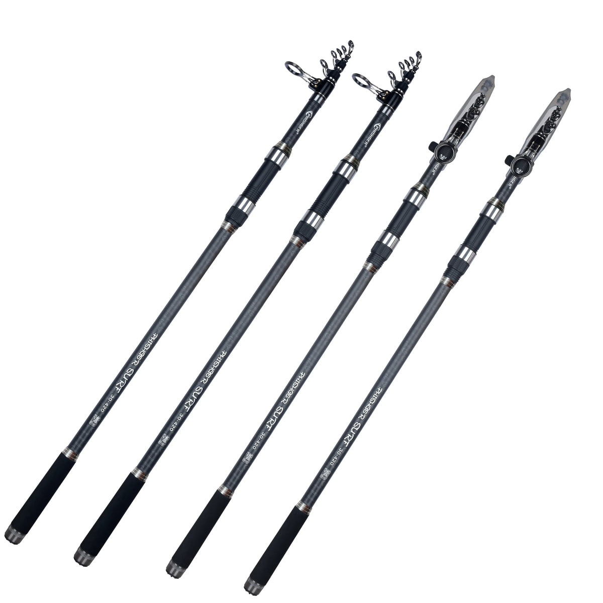BIUTITU Vara giratória telescópica de surf 3.6/4.2/4.5/5.0/5.3m 30T Carbono 80-150g Surfcasting Shore Casting Vara de pesca PHISHGER