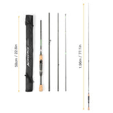 Viagem portátil Spinning Vara De Pesca, Fibra De Carbono Leve, 4 Peças De Pesca Pólo, Vara De Pesca Telescópica, Ferramentas De Pesca, 2024