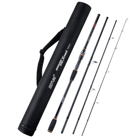 Goture 4 peças isca vara de pesca 1.98m 2.1m 2.4m 2.7m 3m 30t + 24t fibra de carbono fiação fundição vara de pesca bass pike viagens haste