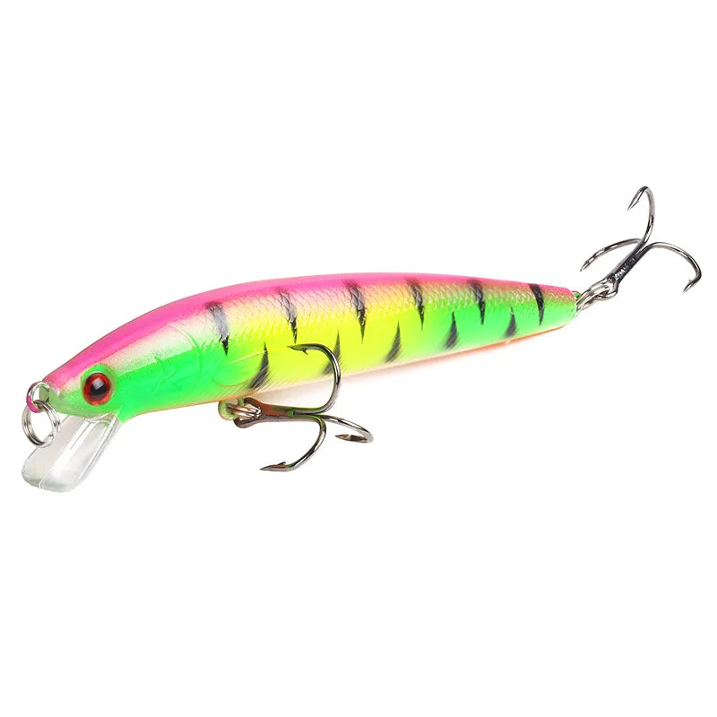 Cauda longa minnow isca de pesca 10cm 9g flutuante isca dura artificial wobbler crankbait 3d olho 10 cores carpa poleiro pesca equipamentos