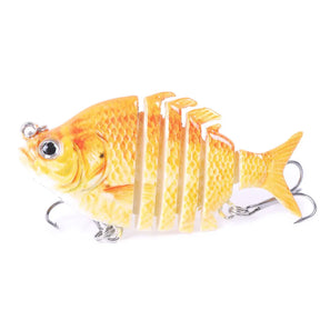 Iscas de pesca swimbait forma de tilápia realista 6.35cm-9.3g isca dura 63mm 9.3g isca com gancho agudo iscas multiarticuladas para baixo