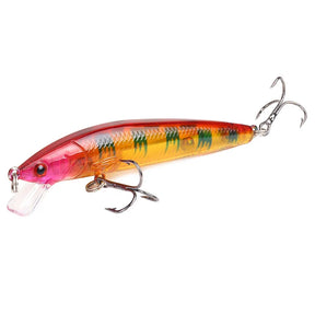 Cauda longa minnow isca de pesca 10cm 9g flutuante isca dura artificial wobbler crankbait 3d olho 10 cores carpa poleiro pesca equipamentos