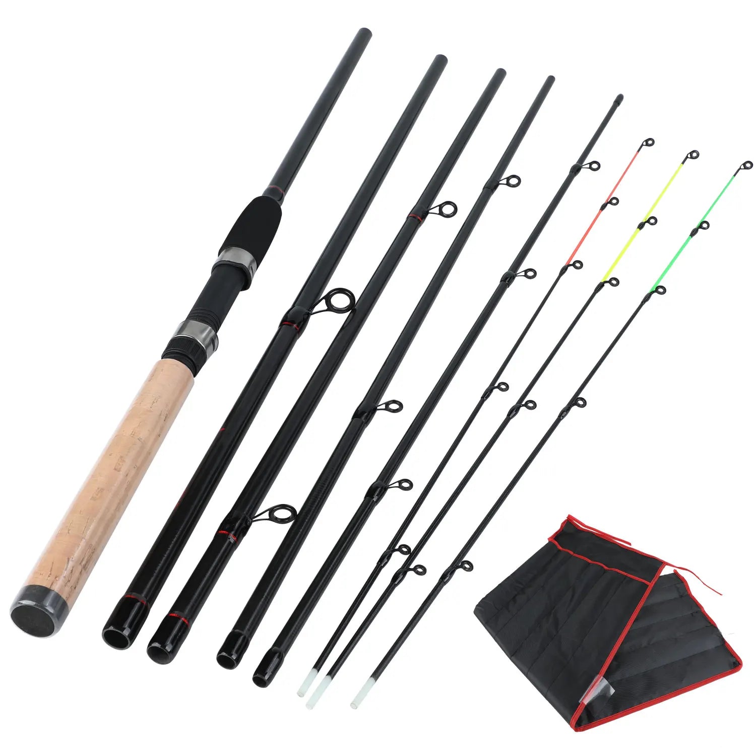 Sougayilang 3m alimentador vara de pesca alça de cortiça fibra de carbono fiação varas de pesca l m h potência 30-120g isca peso carpa pólo pesca