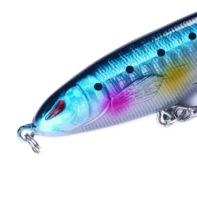 Popper conjunto de isca de pesca 11cm/14g artificial topwater isca dura rotativa wobblers enfrentar acessórios de isca de pesca 5/10 pçs pesca
