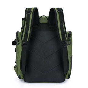 Bolsa de pesca 50l com suporte para vara, bolsa de peito para equipamento de peixe, organizador de isca, mochila de armazenamento, acampamento ao ar livre, caminhadas, mochila grande