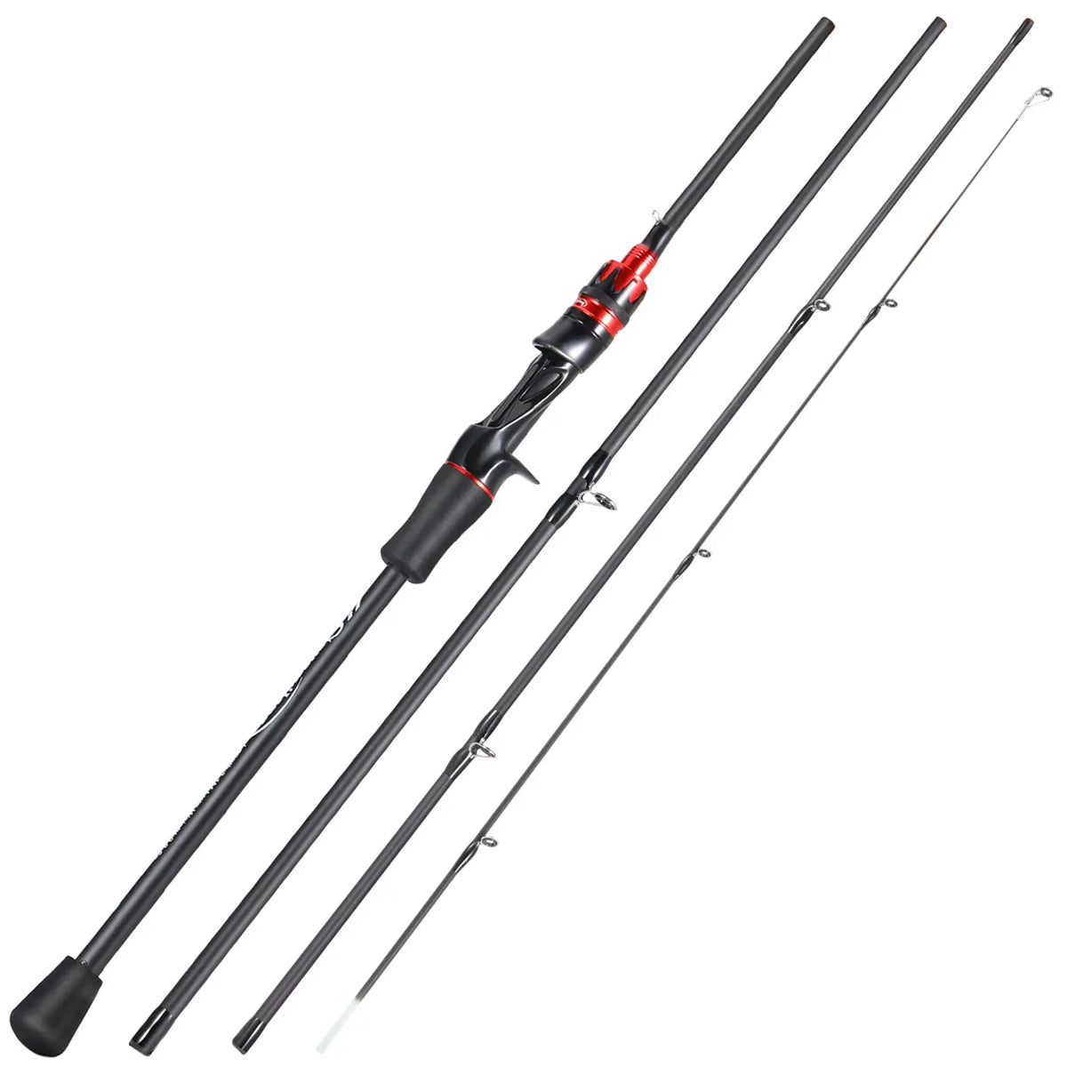 Sougayilang-Casting Spinning Fishing Rod, Ultraleve Carbon Fiber Rod, Pole 4 Seção com EVA Handle, Isca Peso 0.8-5g, 2.1m