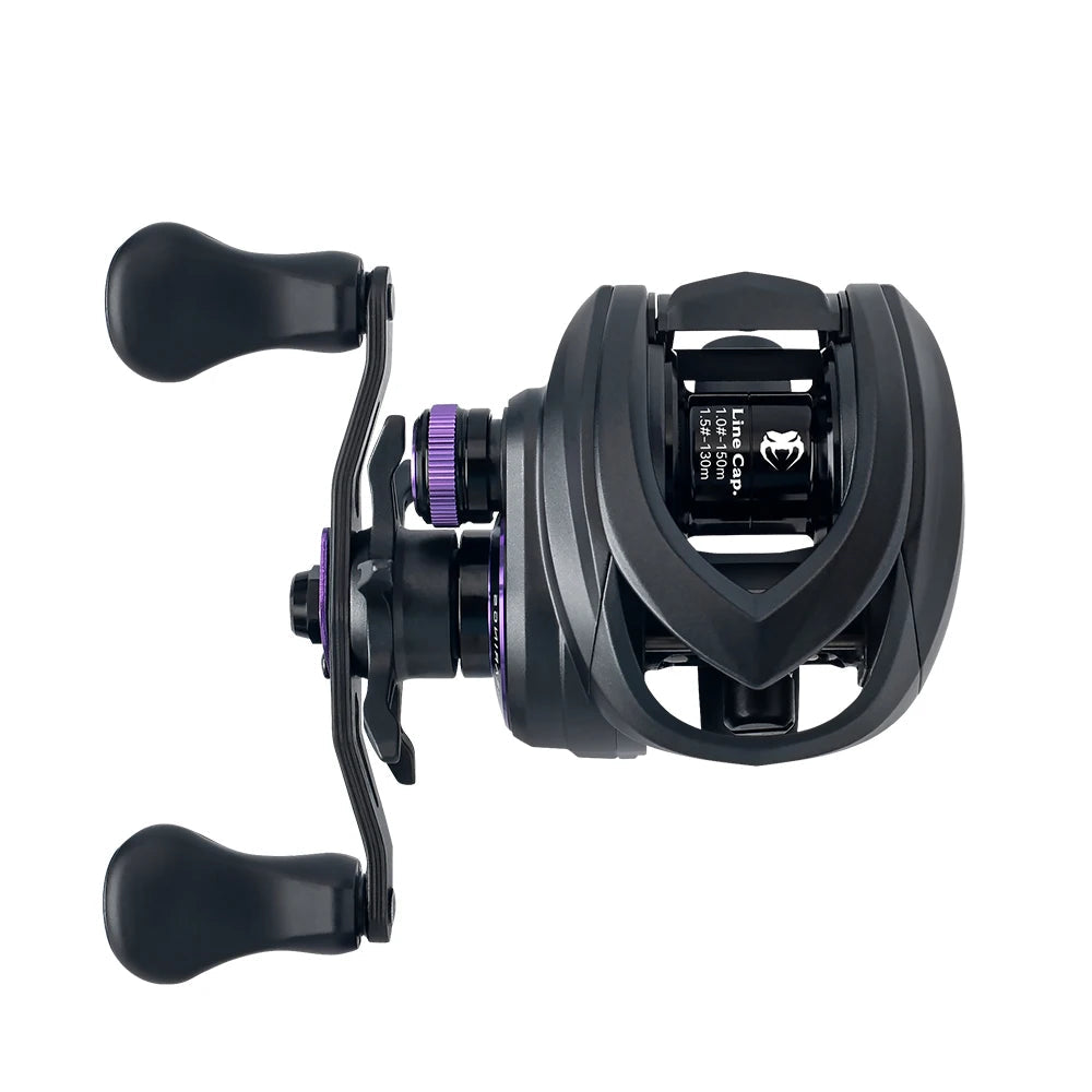 Kingdom micro pro carretel de pesca de arremesso 138g peso 7.6:1 relação de engrenagem 4.6kg arrasto máximo ultra-leve material de carbono carretilhas de pesca