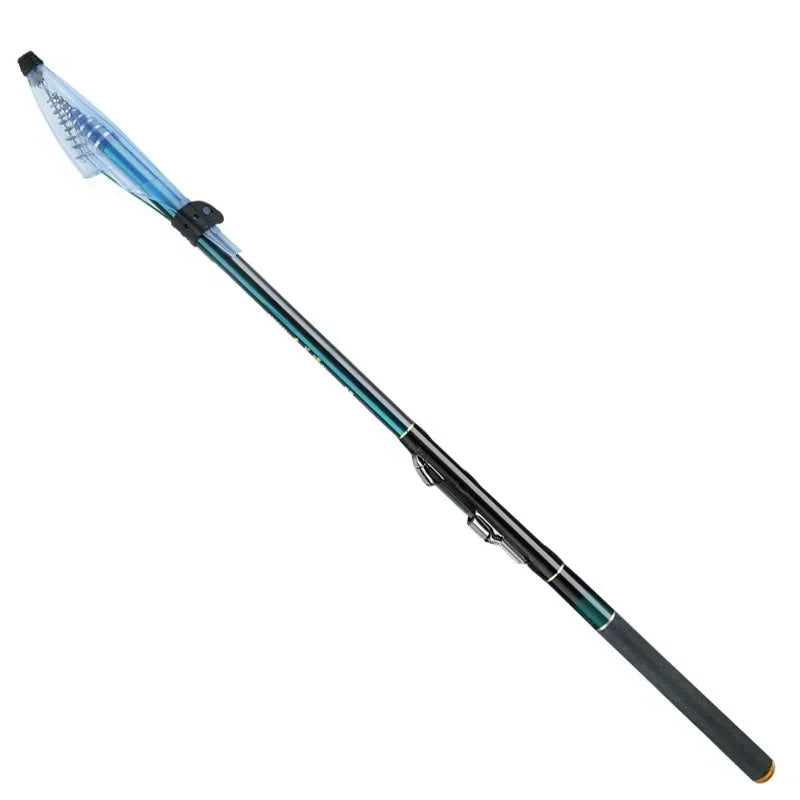 2.7m-7.2m varas de pesca alta 60t carbono ultraleve telescópica surfcasting fiação rocha vara de pesca costa mar pesca de água doce
