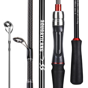 Sougayilang vara de pesca giratória/fundição power m vara de fibra de carbono pólo 5/6 seções viagem vara de pesca equipamento de pesca
