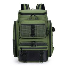 Bolsa de pesca 50l com suporte para vara, bolsa de peito para equipamento de peixe, organizador de isca, mochila de armazenamento, acampamento ao ar livre, caminhadas, mochila grande