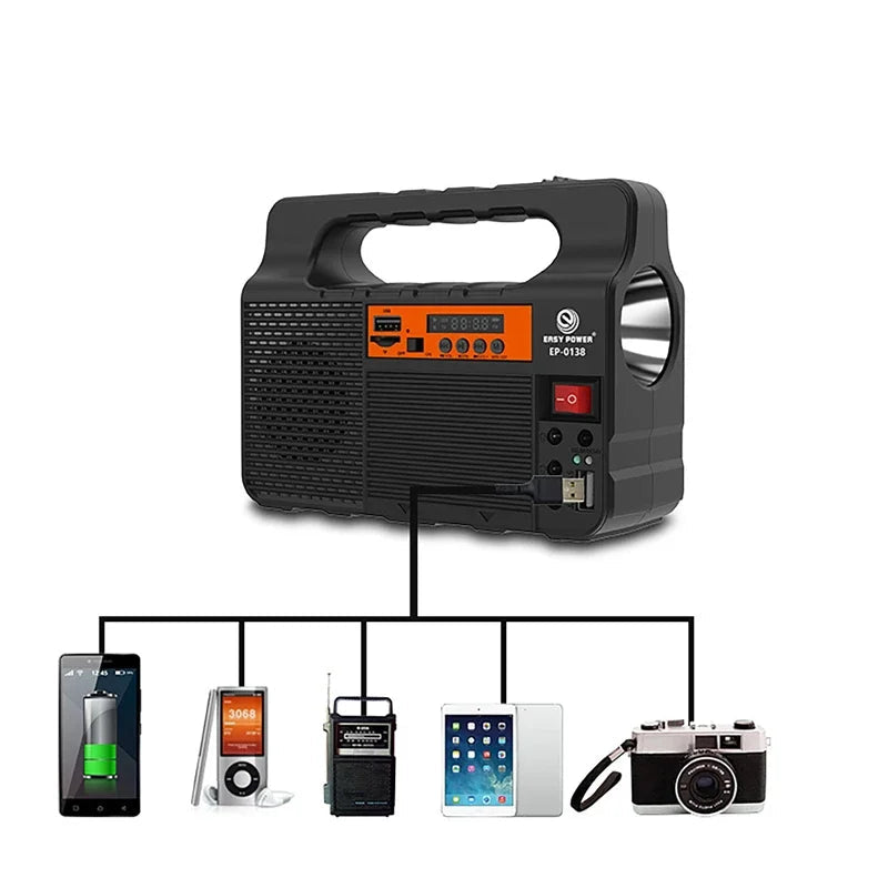 Kit gerador de painel de energia solar portátil com 3 lâmpadas led acampamento ao ar livre caminhadas iluminação solar pequeno sistema doméstico