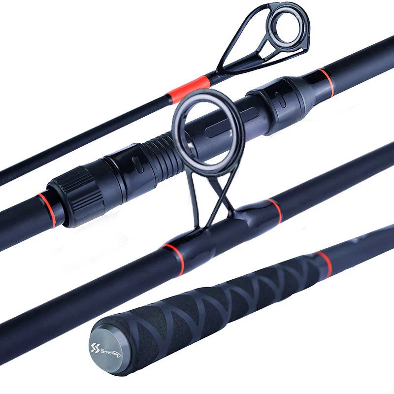 Sougayilang vara de pesca de carpa, 3m, 3.6m, fibra de carbono de alta qualidade, 3.5lb, portátil, 6/7 seções, vara alimentadora giratória para água doce