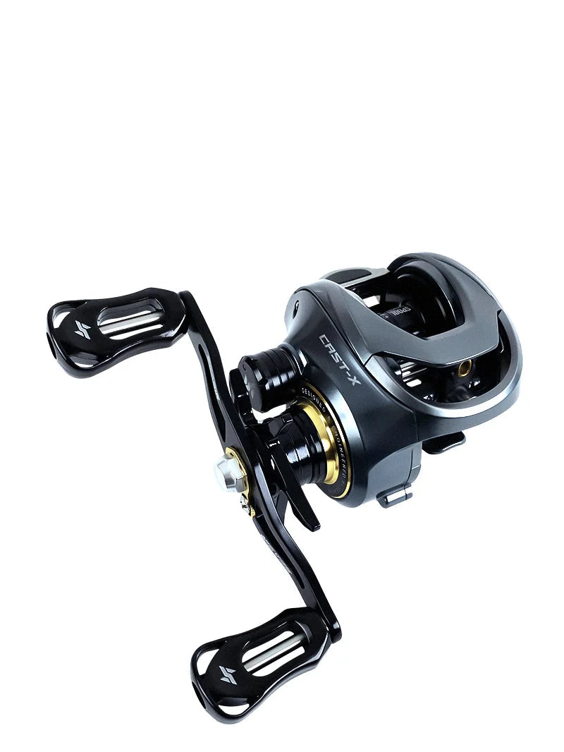 SEASIR Cast-X Carretel de arremesso 7.3:1 HS Relação de engrenagem Carretel duplo de alumínio Aperto de carbono Metal BFS Micro Bobina de pesca de água do mar fresca