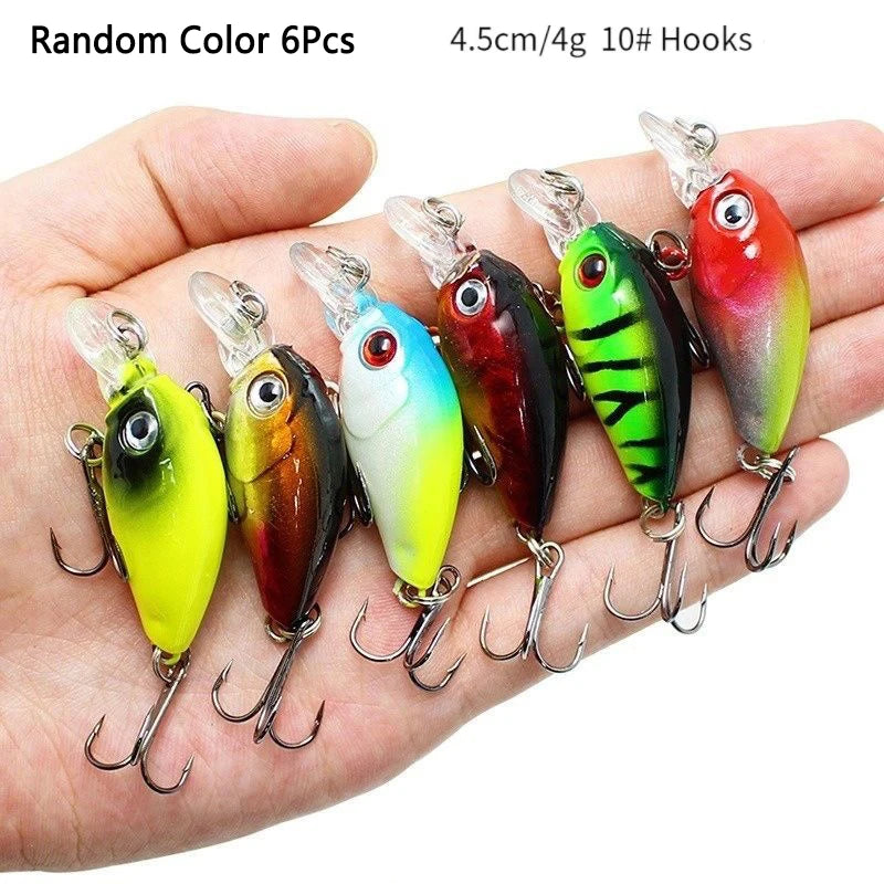 Crankbaits conjunto de cores misturadas isca de pesca lote minnow wobbler baixo swimbait mar nadar iscas duras afundando equipamento pesca