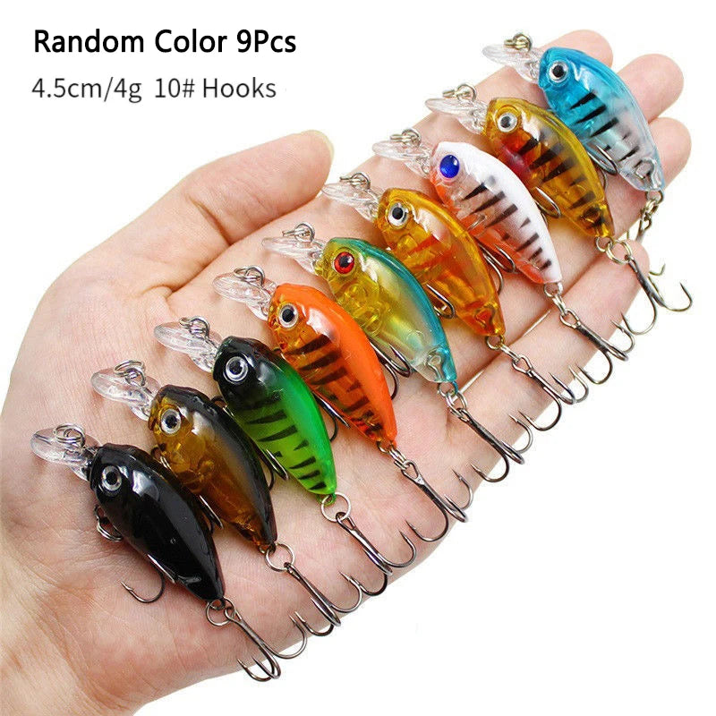 Crankbaits conjunto de cores misturadas isca de pesca lote minnow wobbler baixo swimbait mar nadar iscas duras afundando equipamento pesca