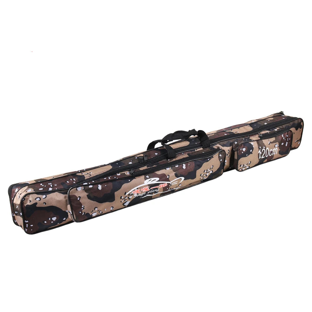 Sougayilang saco de vara de pesca 80cm 120cm portátil náilon sacos de equipamento de pesca grande capacidade saco de acessórios de pesca